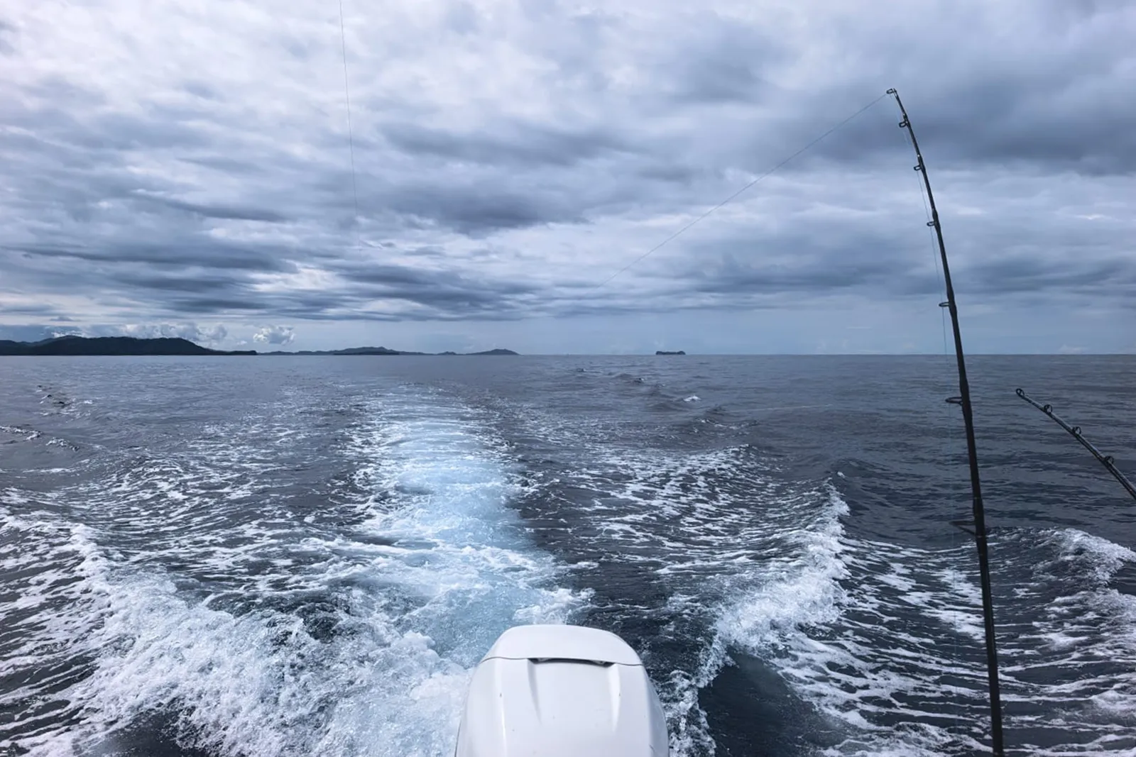 Cloudy skies over the ocean during the October 20 MarSea Tours trip