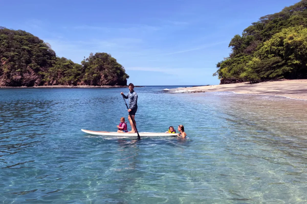 Paddleboarding in a sheltered cove in the Gulf of Papagayo